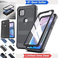 Heavy Duty Phone Case Motorola One 5G Ace Dual Layer with Built In Screen