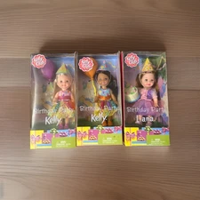 #170 Lot of Three Mattel Barbie Birthday Party Kelly Dolls  NRFB