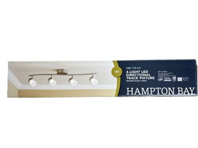 (1-Pk) Hampton Bay 4-Light Integrated LED Fixed Track Lighting Kit 2.6 Ft