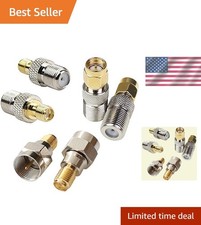 F Type to SMA Male Female Coax Connector Coaxial Adapter 2 Sets, 6 Pcs