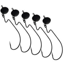 Lead Football Swing Jig 3/4 oz  Black Fishing Tackle 5 Pack