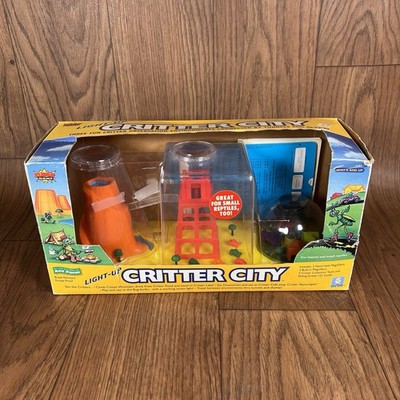 Super Science Critter City Ant Farm Light Up Toy Bug Small Reptile In Box Works!