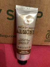 THE BODY SHOP Almond Hand & Nail Manicure Cream 1.0 oz/30ml Travel Size RARE HTF