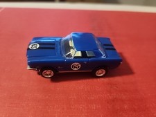 Model Motoring Blue 1965 Ford Mustang HO Slot Car Thunderjet Tested Working