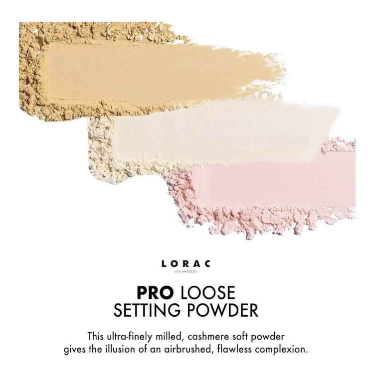 LORAC Soft Rose Pink Pro Loose Setting Finishing Powder .83 OZ  Minimize Pores - Image 3 of 4