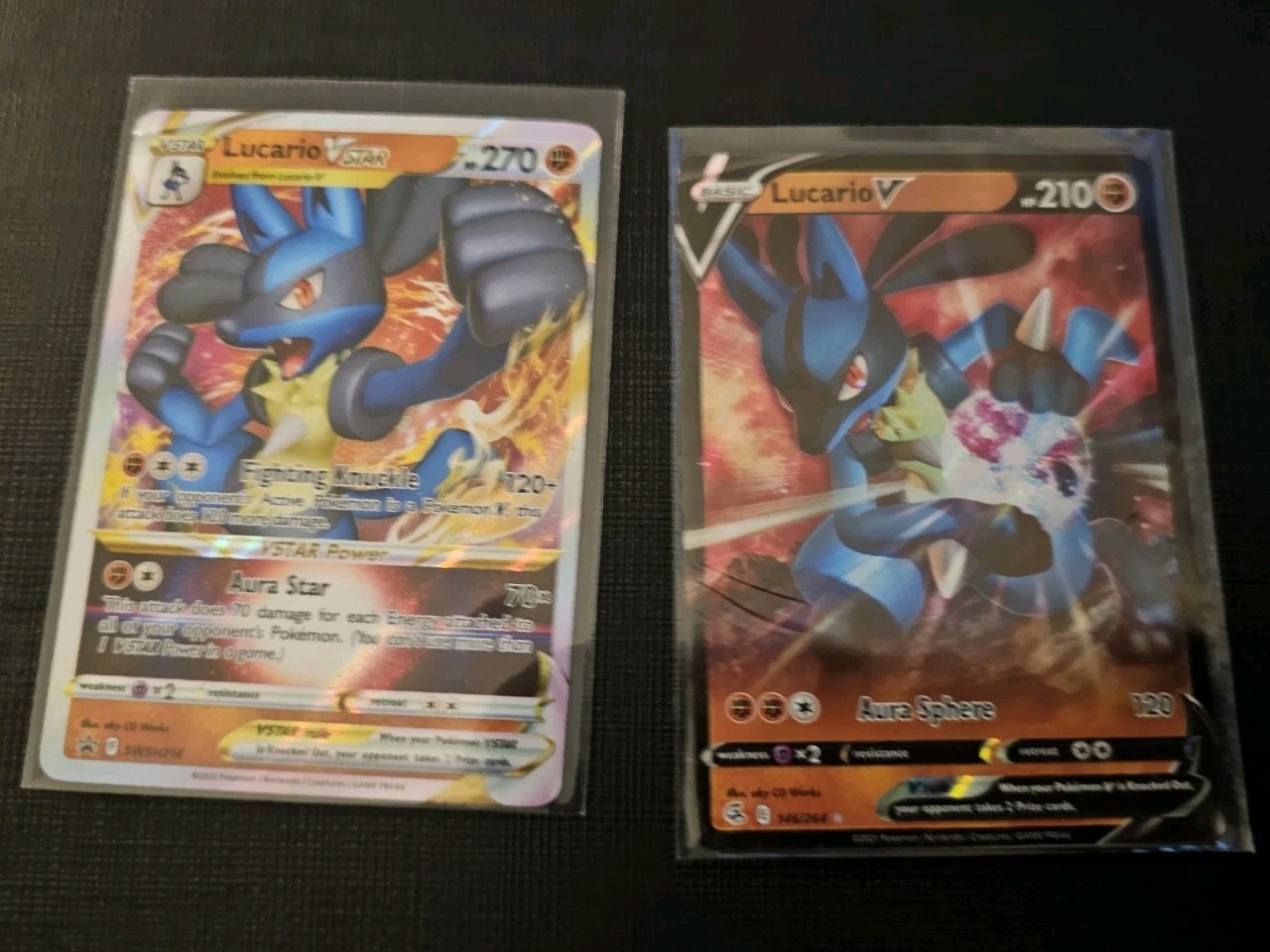 Lucario V 146/264 & Lucario VSTAR SWSH214 Sword & Shield Promo Pokemon TCG LP