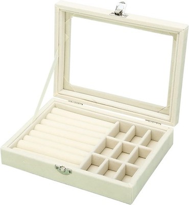 TWINKLE TWINKLE Samt-Schmuckschatulle, Schmuck-Organizer für Ringe, Ohrringe, 
