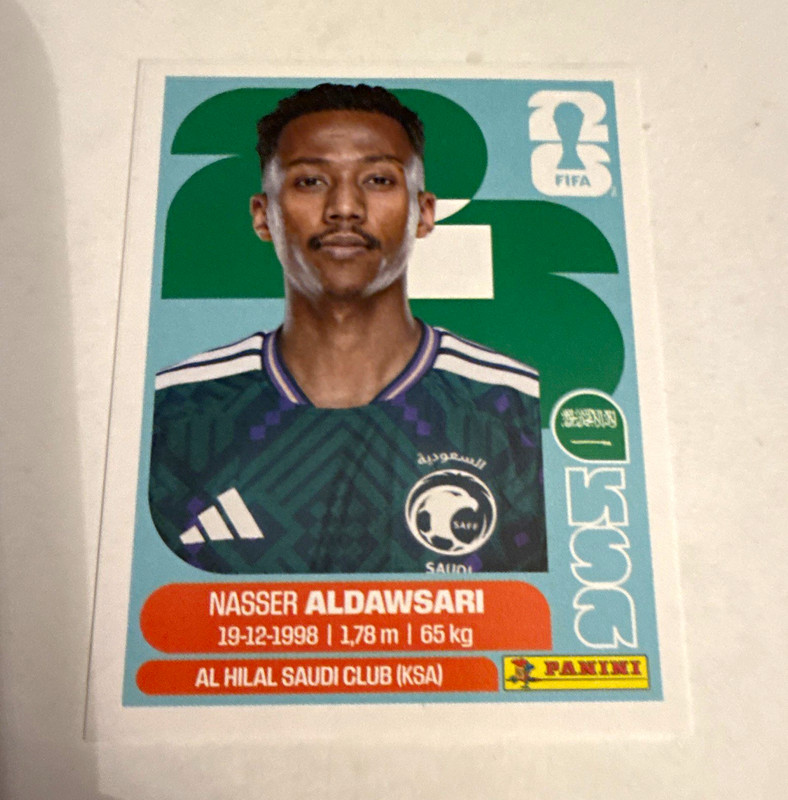 Panini FIFA World Cup 2026 Nasser Aldawsari KSA 12 Player Portrait
