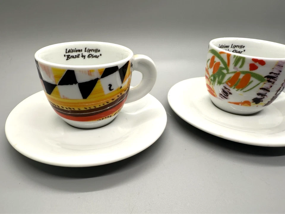 2 Ancap Italy Edizione Espresso Brazil By Oscar Cup & Saucer Sets #29/216 - Image 3 of 4