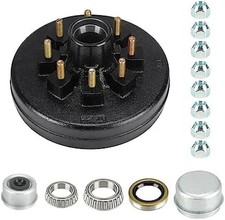Trailer Brake Drum Kit 8-Hole 6.5" Bolt Circle, Replaces 12" X 2" Trailer Brakes