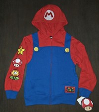 NEW BOYS SUPER MARIO HOODED SWEAT JACKET SIZE S