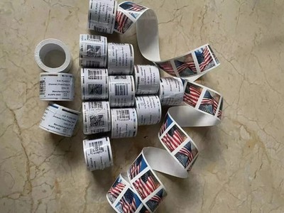 20 Rolls of 100 USPS Postage Stamps, Totaling 2000 Pieces 2024 
