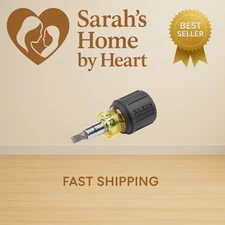 32561 Multi-Bit Screwdriver/Nut Driver, 6-in-1 Stubby Screwdriver with 2 Phil...