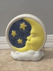 Vintage Ceramic Celestial Sun and Moon Two-Sided Coin Bank — photo 1