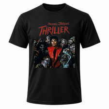 Michael Jackson Mens Black Thriller Graphic T...