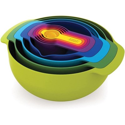 Joseph Joseph Nest 9 Plus Schüsselset 9-teilig Bunt Rührschüsseln Messbecher