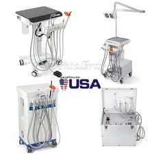Portable Dental Mobile Delivery Unit/Cart Air Compressor Suction System 4Hole