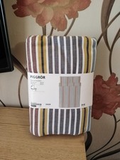 New Ikea PIGGROR cotton double duvet cover set striped