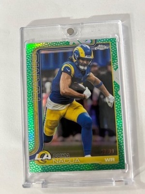 2025 Topps Chrome - Puka Nacua #166 Green Leather Refractor /99