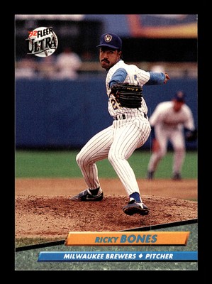 RICKY BONES   1992 Fleer Ultra Baseball #378 Milwaukee Brewers