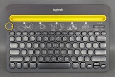 Logitech K480 Wireless Bluetooth Multi-Device Keyboard Black  Yellow with Cradl