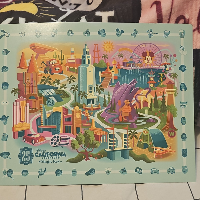 Disney Magic Key 25th Anniversary DCA Poster Set Mickey Pinocchio Coco
