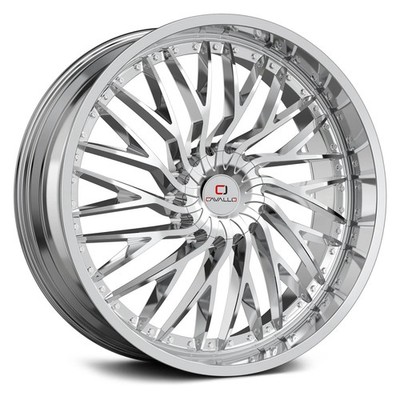 Cavallo CLV-43 Wheels 18x8 (35, 5x114.3, 74.1) Chrome Rims Set of 4