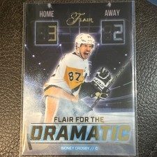 Fleer 2025-26 Flair Hockey Sidney Crosby Flair for the Dramatic FTD-12 Penguins