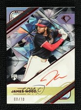 2025 Diamond Icons White Polychromatink Red Black 8/10 James Wood Auto 1co7