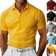 Short Sleeve Polo Shirt Men's Fashion Summer Lapel Tops