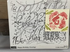 HAPPY BIRTHDAY GREETINGS Stampin' Up Stamp Set 2003 NEVER USED