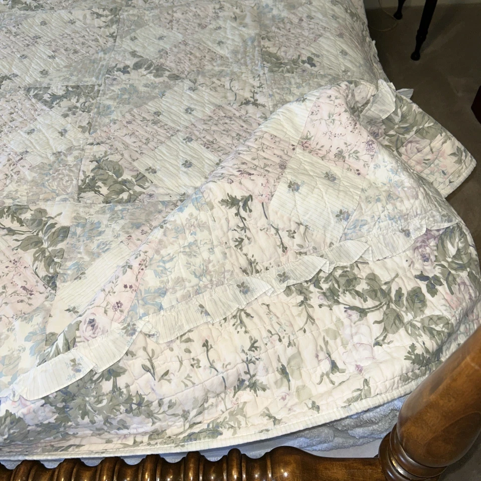 Edredón SHABBY CHIC Treasures de Rachael Ashwell 100 % algodón F/Q retazos #4518 Foto 4 de 4