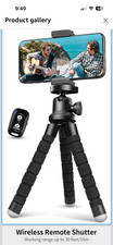 Aureday Flexible Tripod Stand with Wireless Remote Shutter for Phone Camera B1