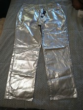 Fashion Nova Silver Pants Sz 16 Nwt