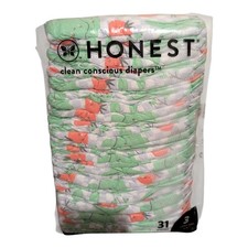 Honest Diaper Size 3 27 Count Giggly Boo 16-28lbs Limited Christmas Print