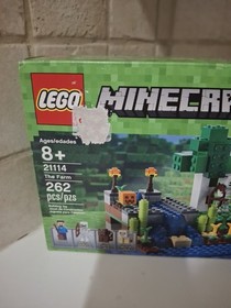 Lego Minecraft 21114 The Farm Steve Skeleton Cow Sheep Minifigures 262 pieces