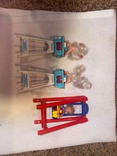 Vtg. BARBIE Lot of 3 McDonald  s 1990s HappyMeal kelly in highchair 2 and swing
