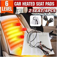 Universal 12v Car Seat Heater Kit Heating Pad 6-level Control Switch Fit 2 Seats
