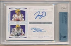 JOE BURROW THADDEUS MOSS 2020 NATIONAL TREASURES RC DUAL AUTO #/15 BGS 9 MINT 10