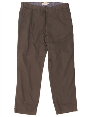 Marks & Spencer Herren Regular Fit Chino Hose W36 L29 Grau Baumwolle AI03