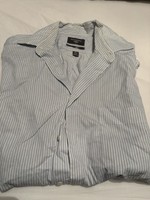 Blue And White Stripe Dockers Medium Long Sleeve Shirt