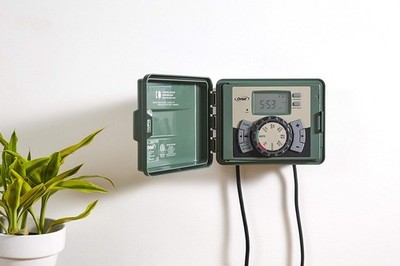 Orbit 57896 6 Station Indoor or Outdoor Swing Panel Sprinkler System Timer Green