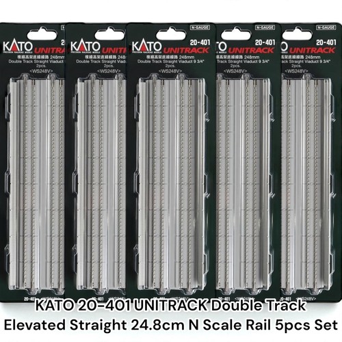 Unitrack Rail KATO 20-401 UNITRACK Double Track Elevated Straight 24.8cm N Scale Rail ...