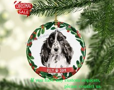 Black Cocker Spaniel Ornament Dog Ornament Personalized Black Cocker Spaniel ...