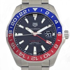 TAG Heuer Watch Aquaracer Calibre 7 GMT WAY201F.BA0927 Black Dial SS Automatic