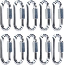 Quick Link Locking Carabiner Chain Links Connector Repair Silver