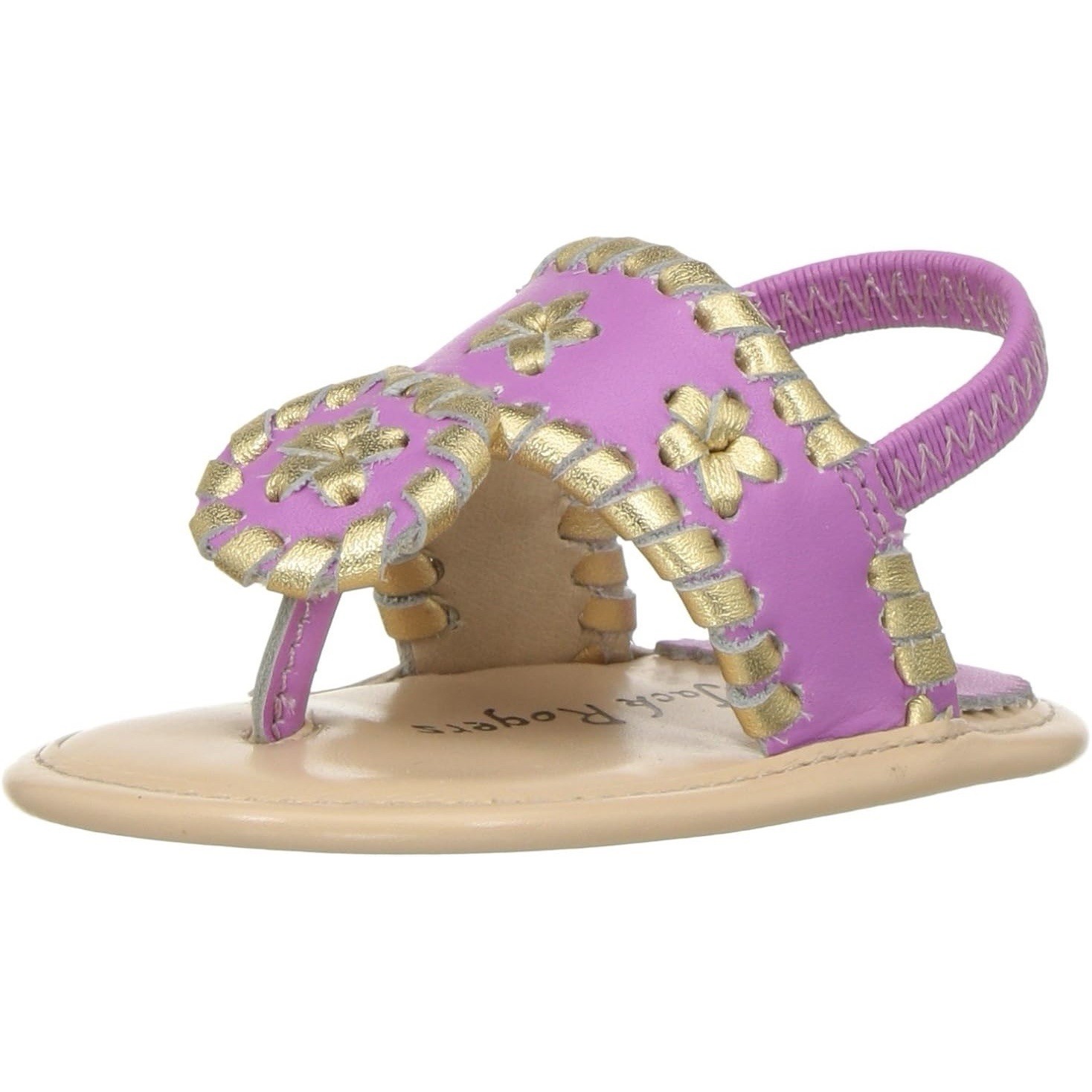 NEW Jack Rogers Baby Jacks Infant Pink Leather Hollis Sandals (Size 4)