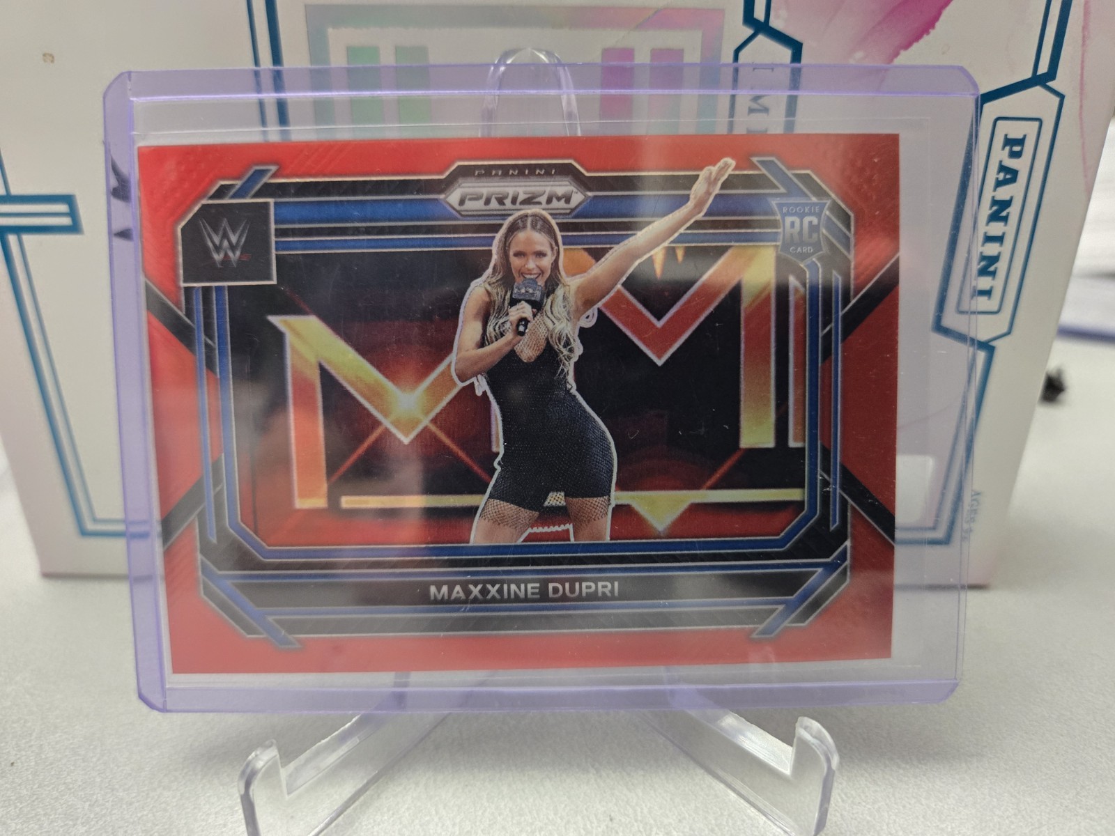 2023 Panini Prizm WWE - Maxxine Dupri #85 Red Prizm 119/299 (RC) IC Champ