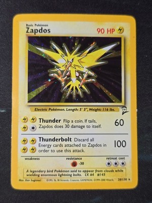 Zapdos - Holo Rare from BS2 #020/130 - in LP Condition