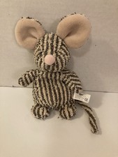 Russ Buddies Sniffy Striped Terry Cloth Mouse 7" Bean Plush Stuffed Animal